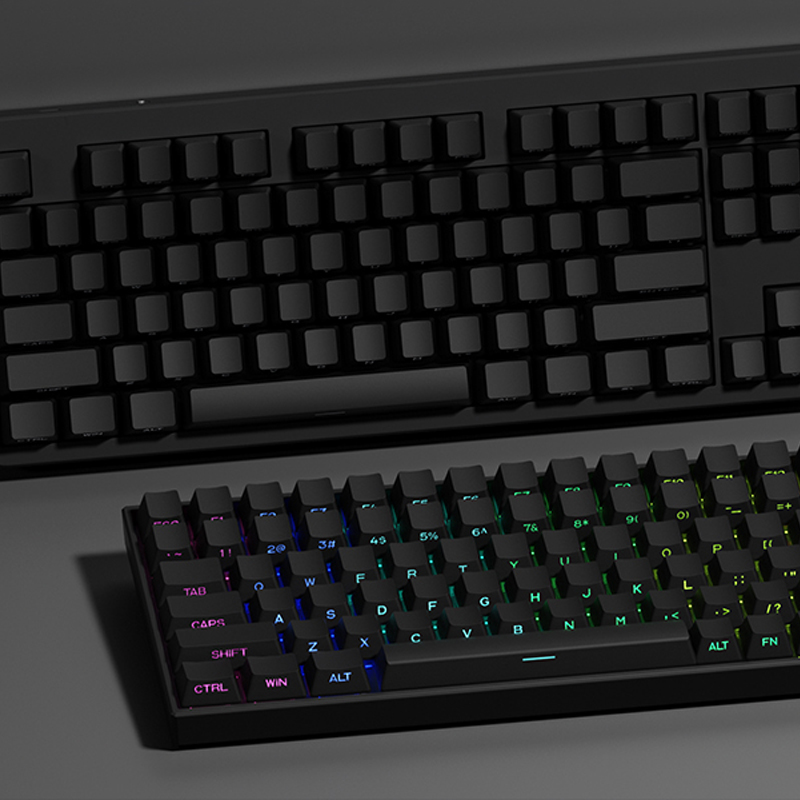 Gaming Keyboard Nearby - Black Side Print OEM Profile Minimalist