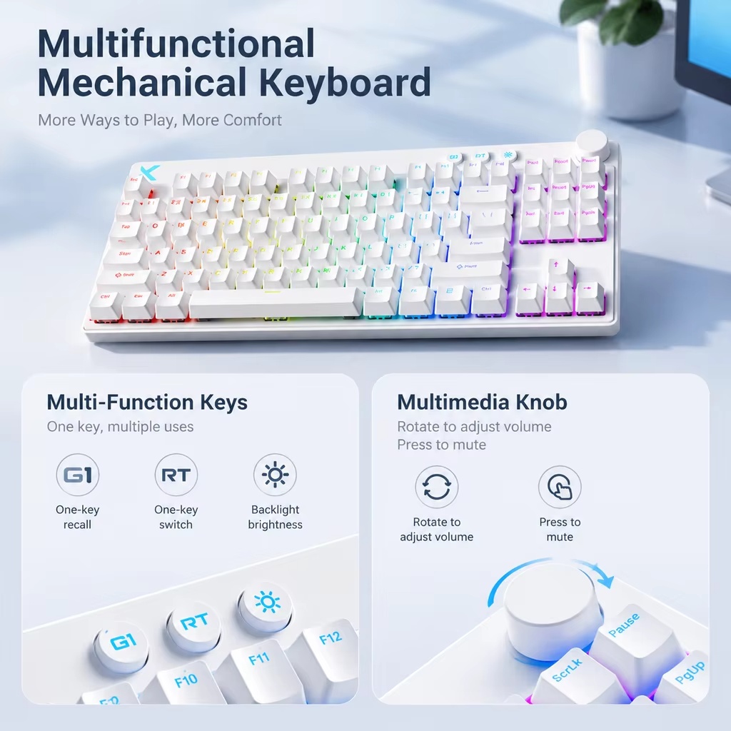 Gaming Keyboard Mini - Mchose Mix87 Hall Magnetic Gaming Keyboard,87keys