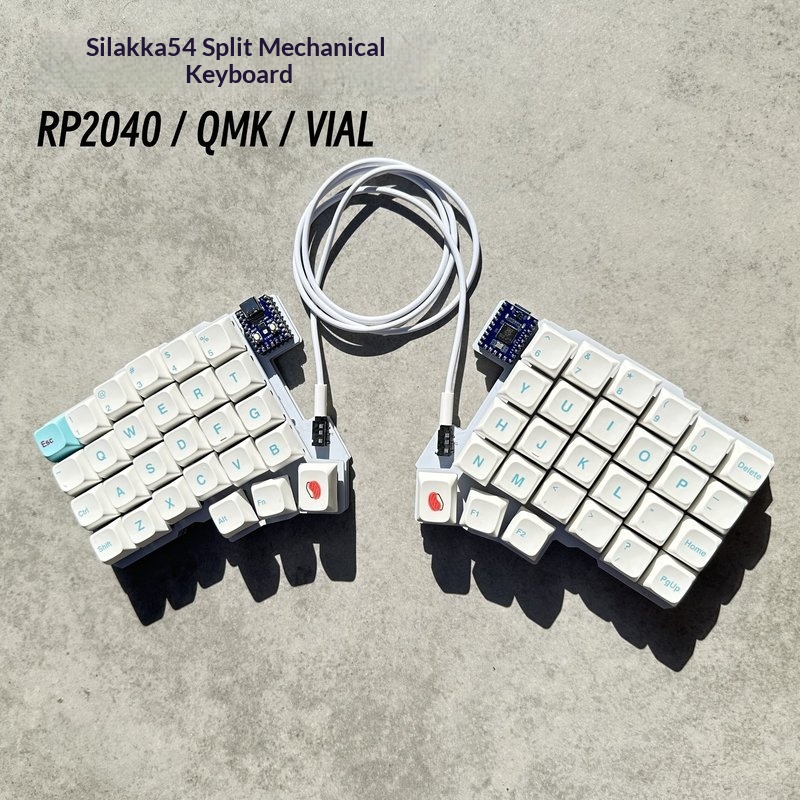 Gaming Keyboard Hot Swappable - Fmouse 54 Split Ergonomic Wired Keyboard