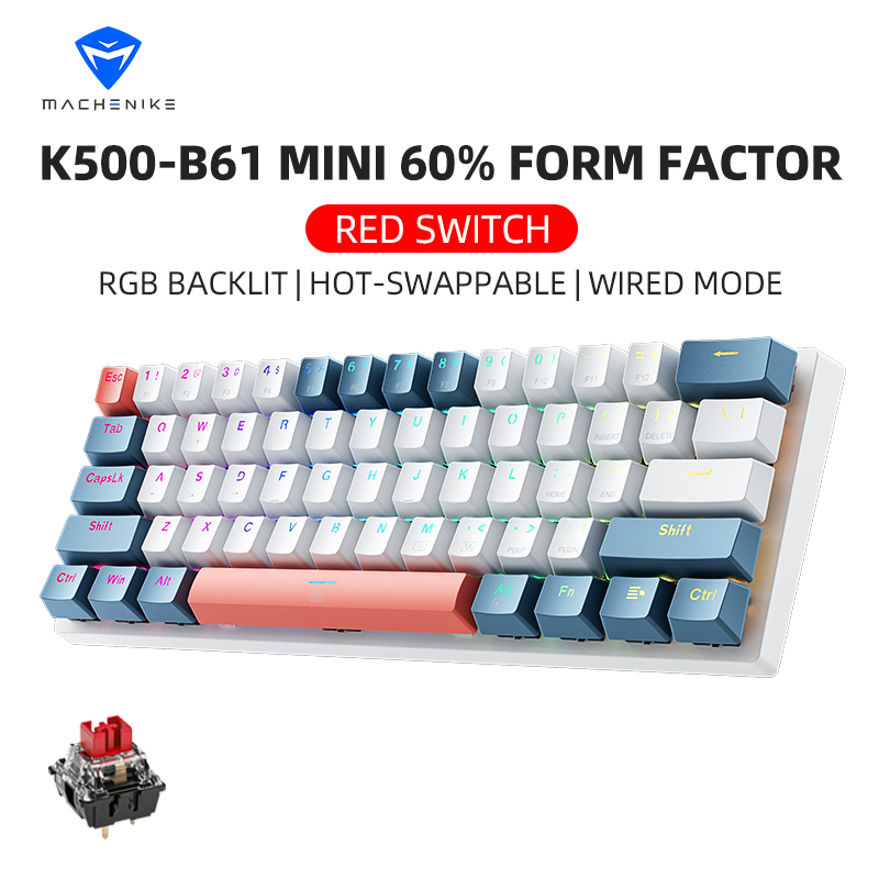 K500-B61 Machenike Mini Mechan - đánh giá và giá Keyboard Gaming Blue Switch