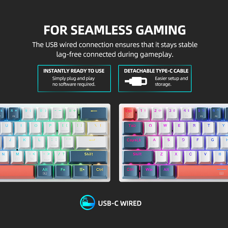 K500-B61 Machenike Mini Mechan - đánh giá và giá Keyboard Gaming Blue Switch