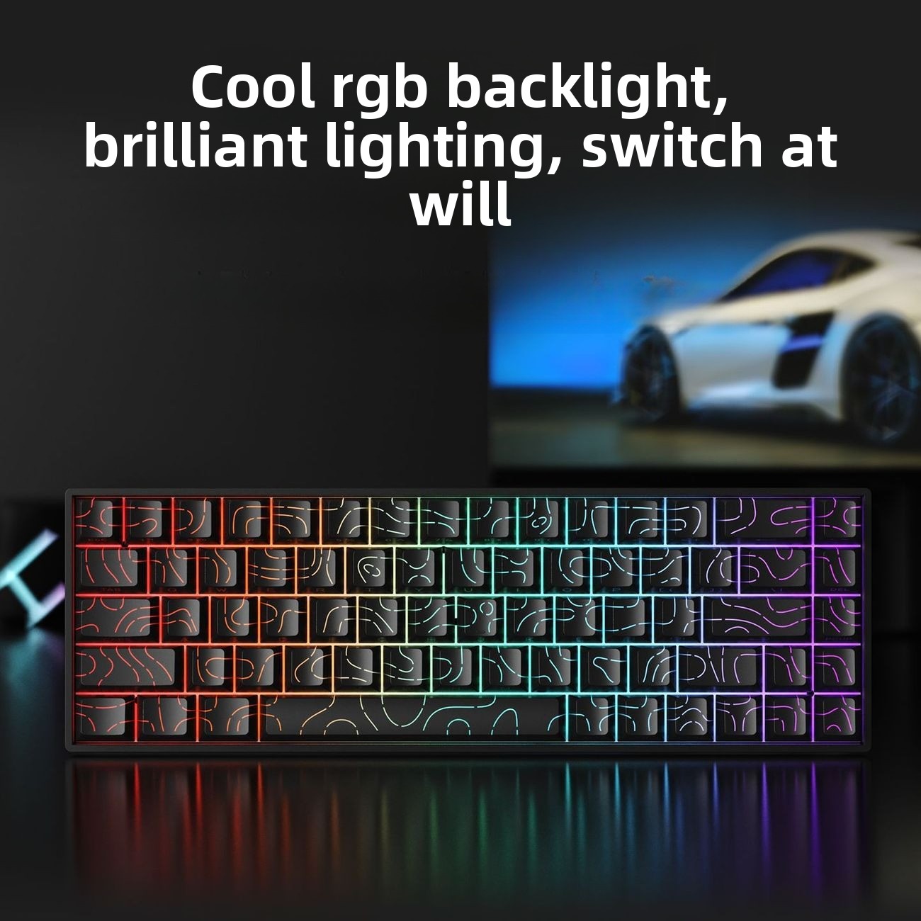 Teclado 60% Wireless Bluetooth - đánh giá và giá Keyboard Gaming Blue Switch