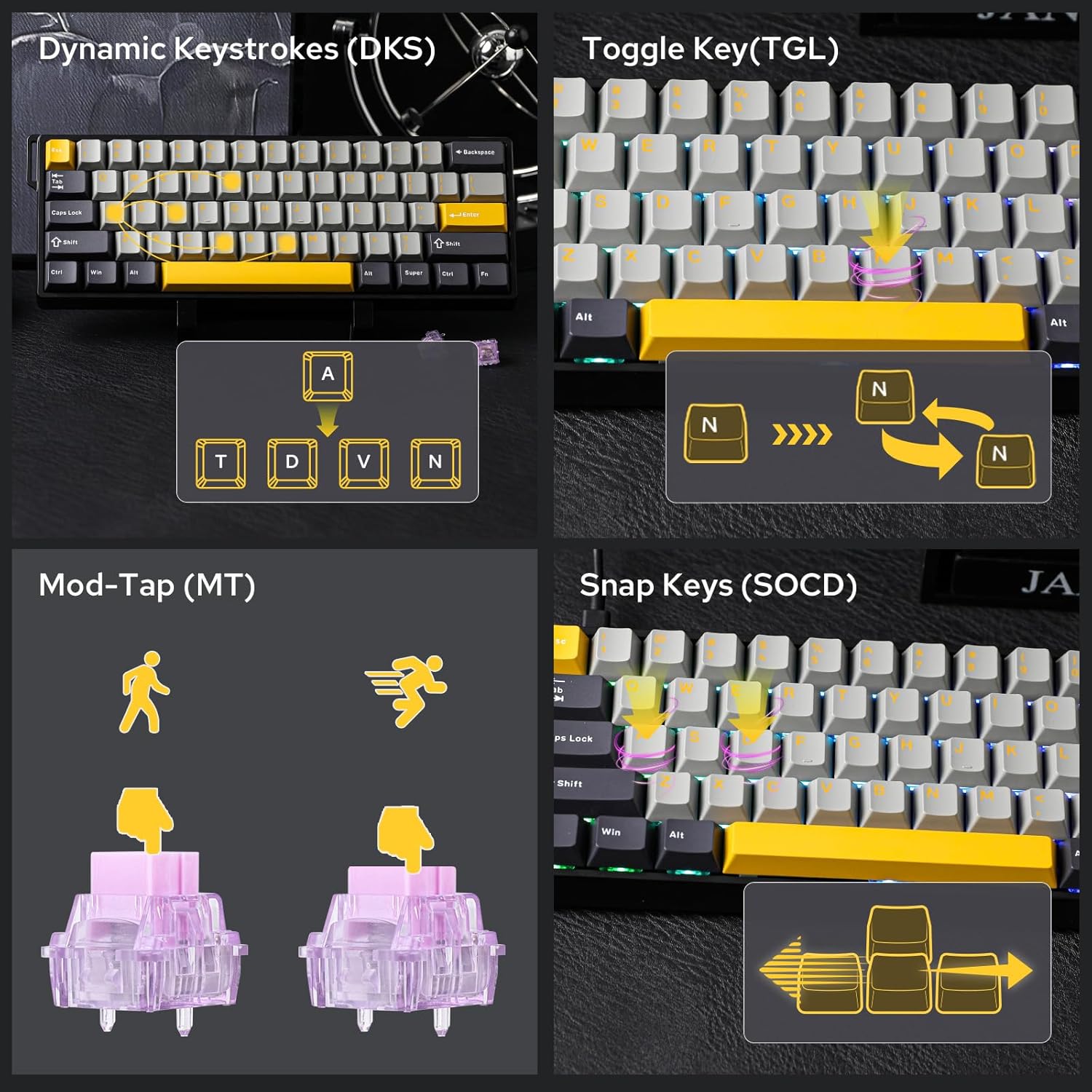 AULA WIN60 HE 60% Max Pro Magn - đánh giá và giá Gaming Keyboard Hot Swappable