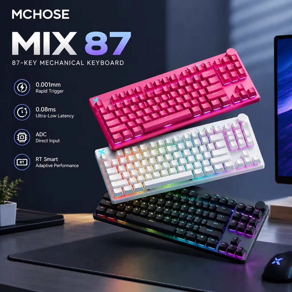 Mchose Mix87 Hall Magnetic Gam - đánh giá và giá Gaming Keyboard Mini