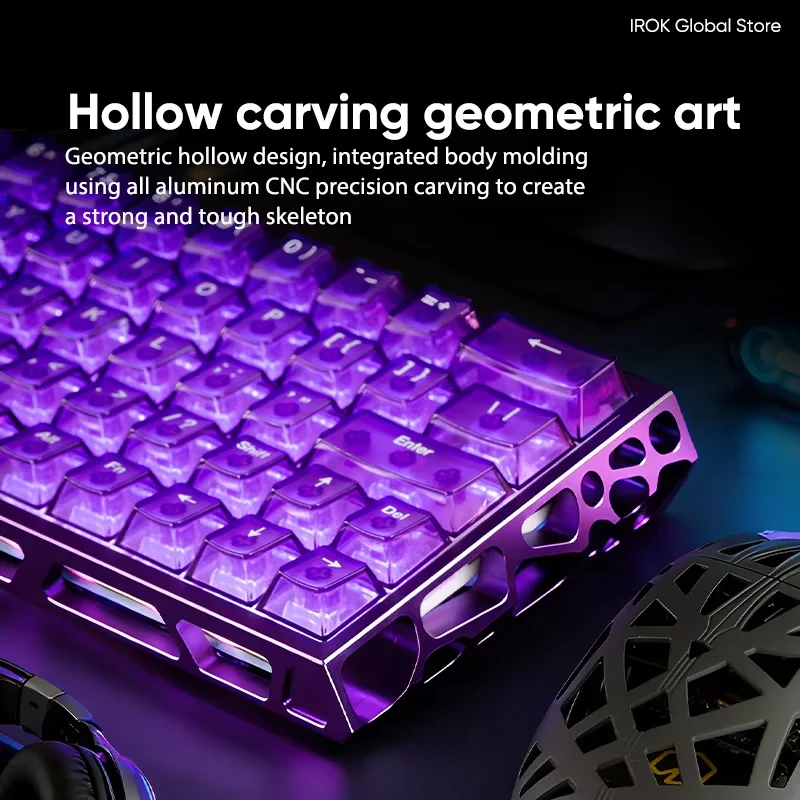 IROK MG63 Dual-core 63 Keys Ma - đánh giá và giá Gaming Keyboard Hot Swappable