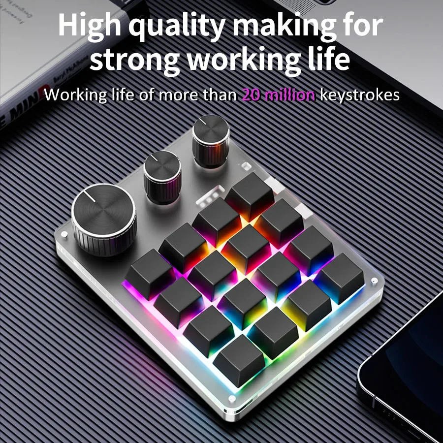 RGB Wireless Bluetooth 3Modes  - đánh giá và giá Gaming Keyboard Mini